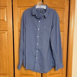 Men’s IZOD blue checkered button down